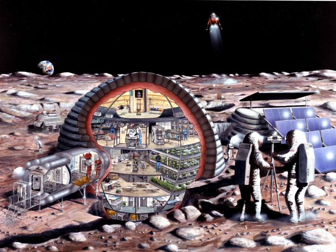 Mô hình nhà bơm hơi sống trên sao Hỏa do hãng Bigelow Aerospace đề suất