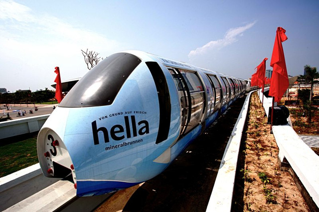 Ngày 1/1/2016, Monorail- xe điện một ray trên cao hiện đại bậc nhất Việt Nam sẽ được đưa vào phục vụ tại Asia Park (Đà Nẵng)