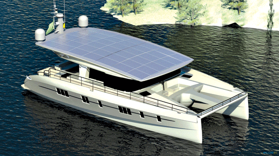 Du thuyền Solarware 62 sử dụng 100% nguồn năng lượng mặt trời. (Ảnh: plugin-magazine)