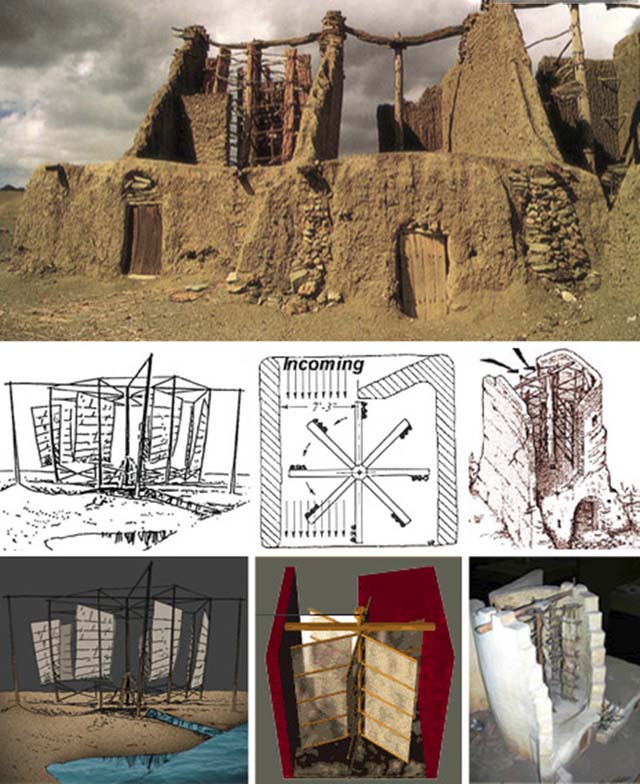 Thiết kế cối xay gió của người Ba Tư cổ đại.