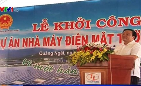 Khởi công Dự án nhà máy điện mặt trời ở Quảng Ngãi