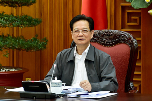 Thủ tướng Nguyễn Tấn Dũng chủ trì cuộc họp Thường trực Chính phủ sáng 19/1. (Ảnh: VGP)