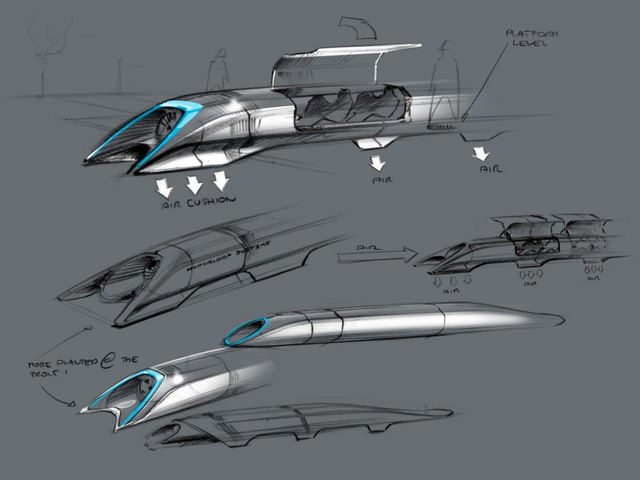 Bản vẽ tàu Hyperloop của Elon Musk