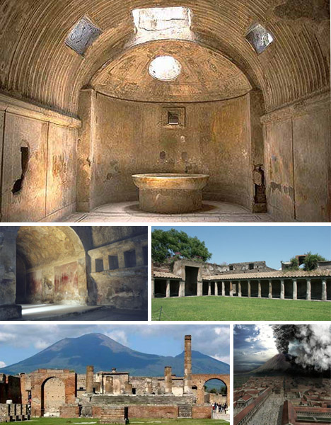 Kiến trúc nhà ở và nhà tắm của người La Mã cổ đại.