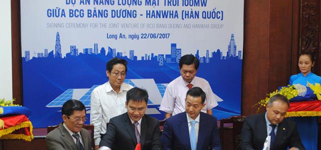 Hanwha hợp tác đầu tư dự án năng lượng mặt trời 100 triệu USD