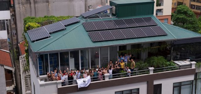 WWF Việt Nam giảm 50% lượng điện tiêu thụ nhờ pin mặt trời