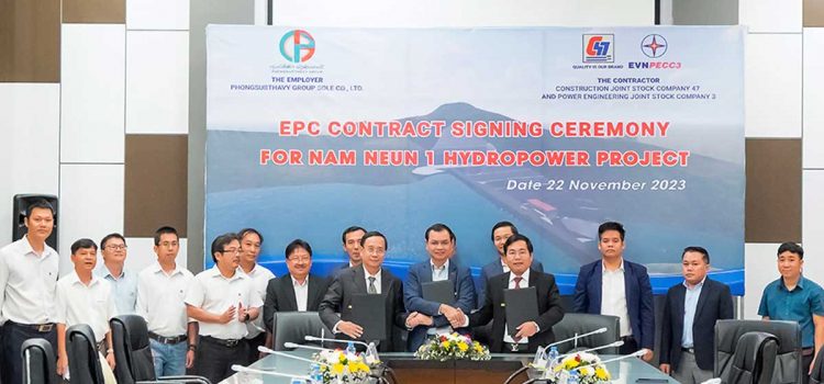 C47 và EVNPECC3 ký kết hợp đồng thi công dự án thủy điện Nam Neun 1